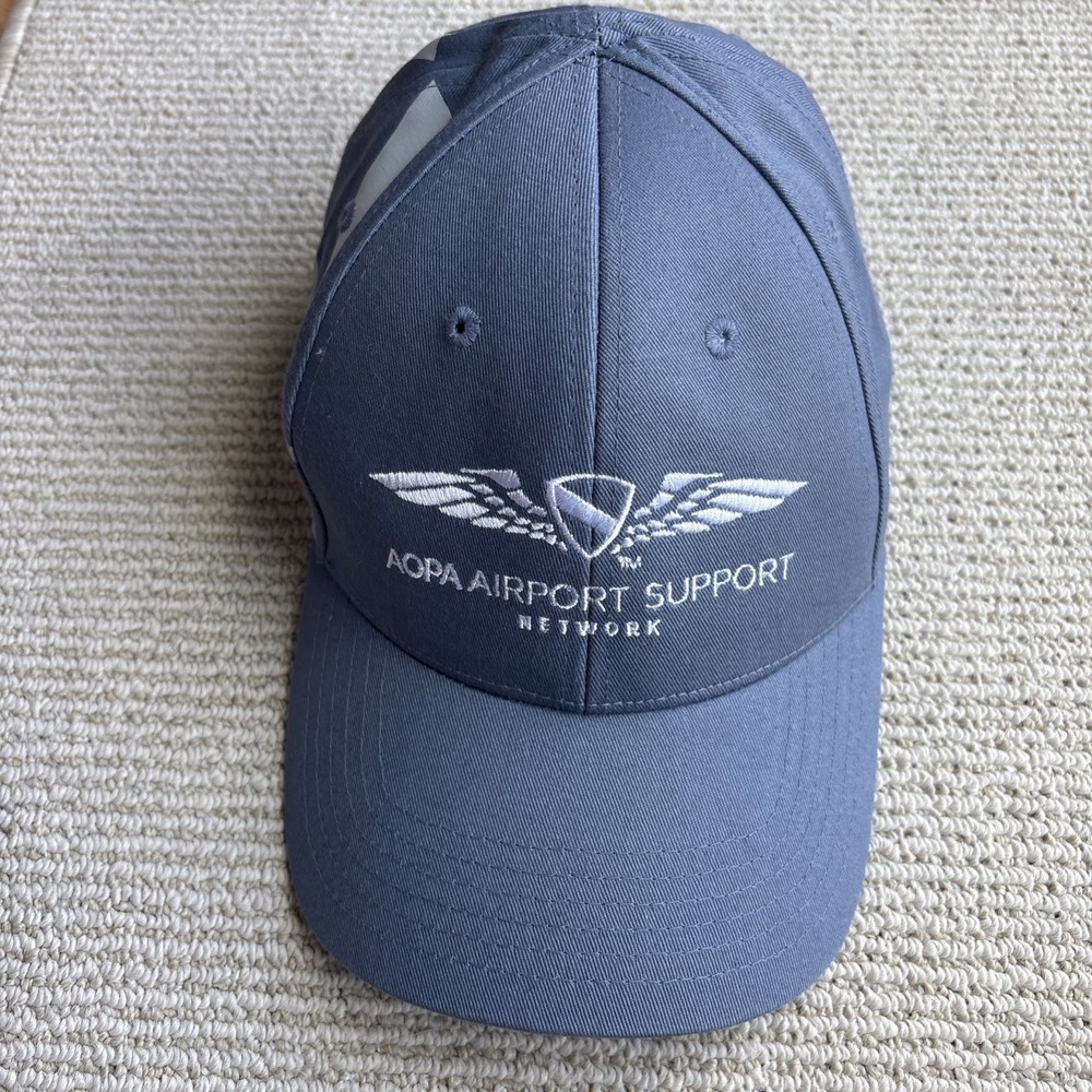 Aopa Airport Support Network Cotton Strapback Baseball Hat Cap